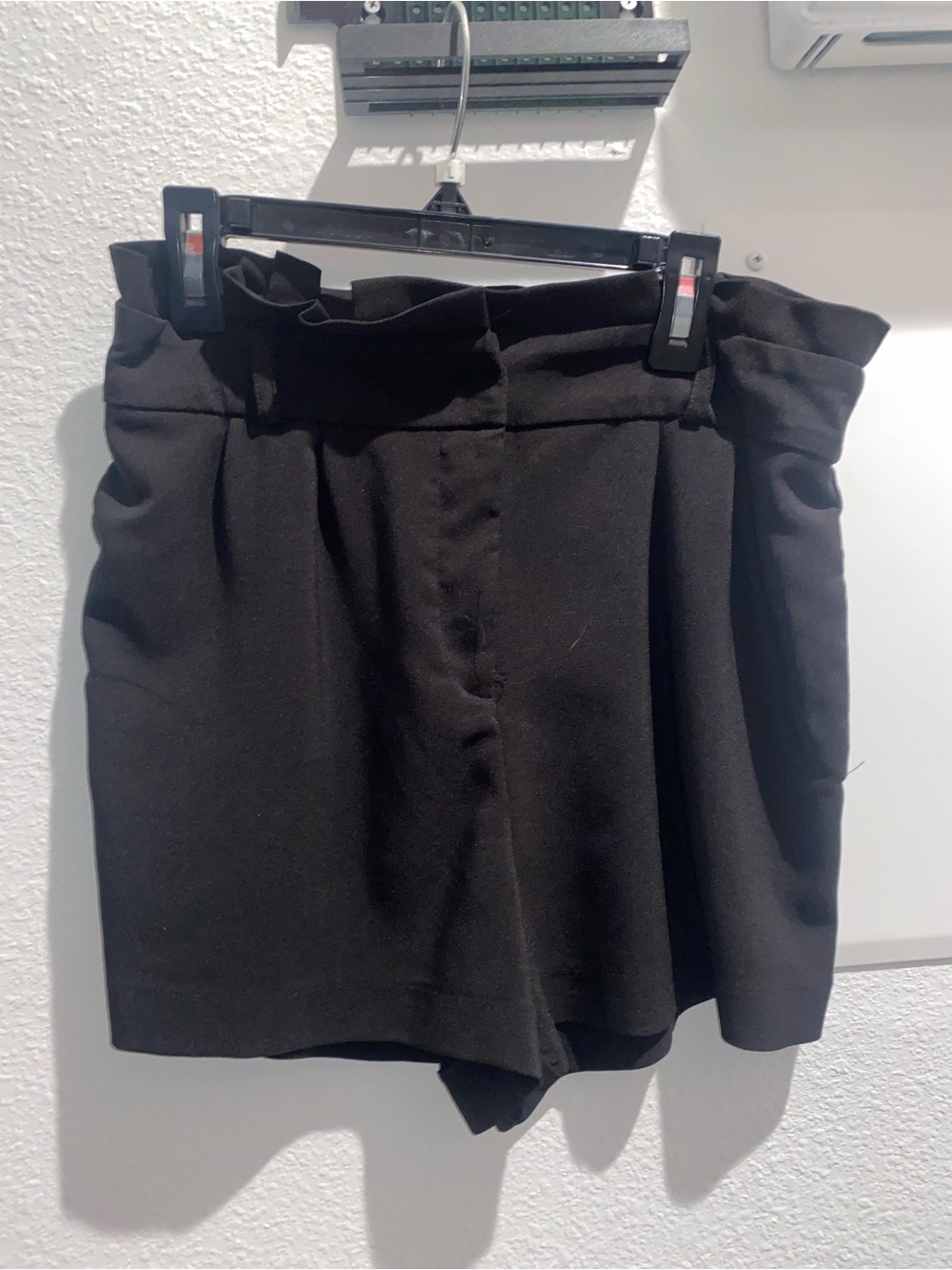 Have Black High-Waist Paperbag Shorts